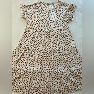 Women’s Medium Boho Ruffle Swing Dress